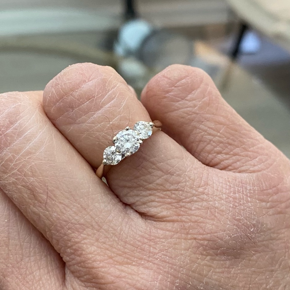 Diamond Past, Present, Future Ring